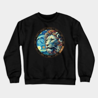 ZODIAC Leo - Astrological LEO - LEO - ZODIAC sign - Van Gogh style - 7 Crewneck Sweatshirt